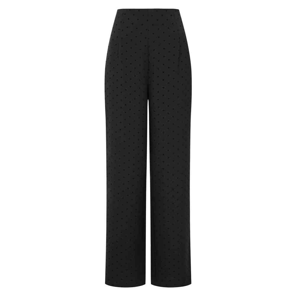 Banned - Penny Polka Please Broek rechte pijpen - Zwart